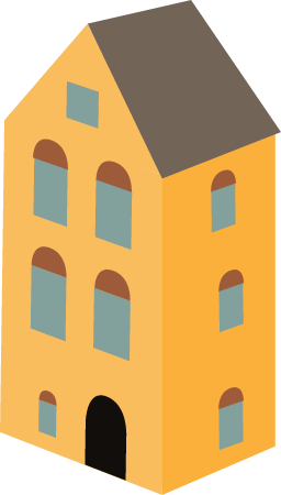 Urban Three Story Building