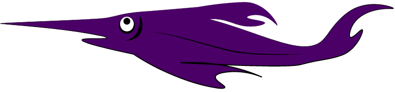 Cartoon swordfish