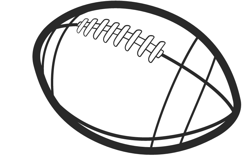 Rugby Ball Outline