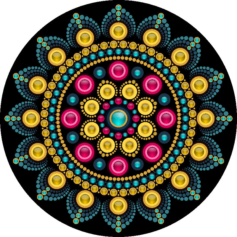 Gemstone Dot Mandala