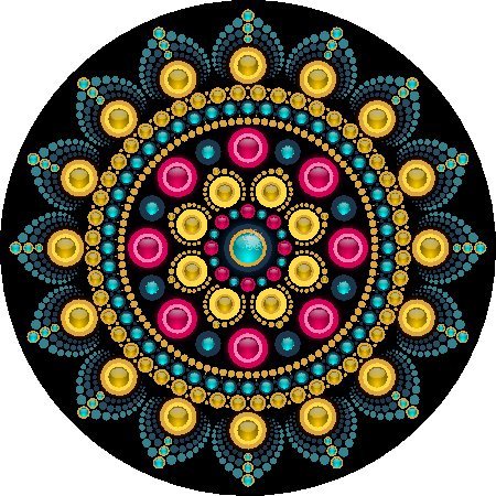 Gemstone Dot Mandala