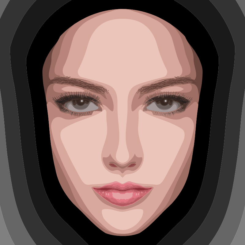 Abstract Female Face Art