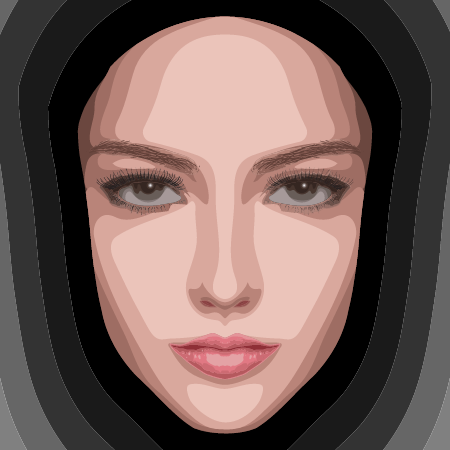 Abstract Female Face Art