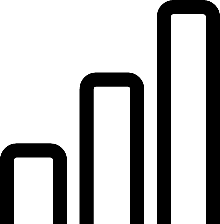 Black Statistics Icon