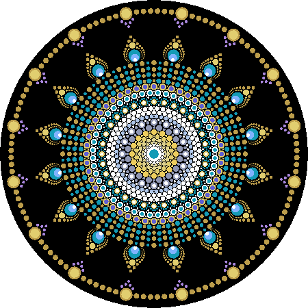 Gold Necklace Dot Mandala