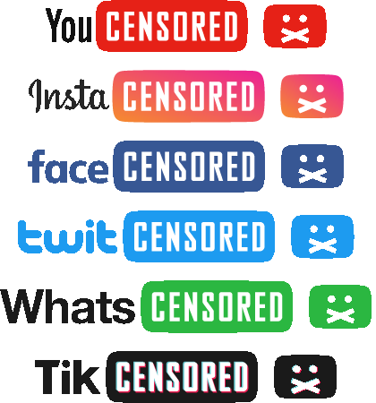 Censored Social Media Stickers