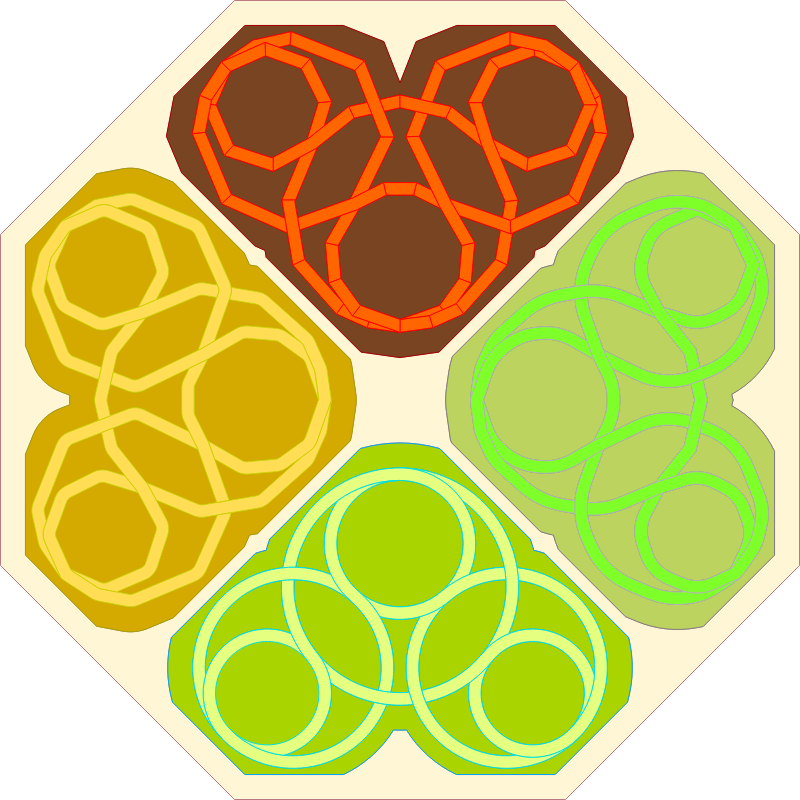 Celtic Knot – Four Corner Shape Variations