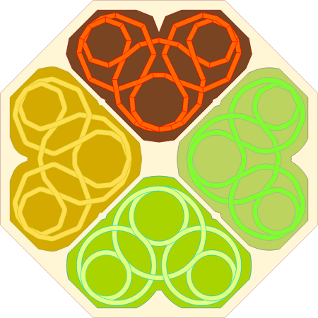 Celtic Knot – Four Corner Shape Variations