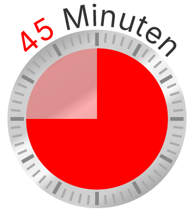 Clock Face - 45 Minutes
