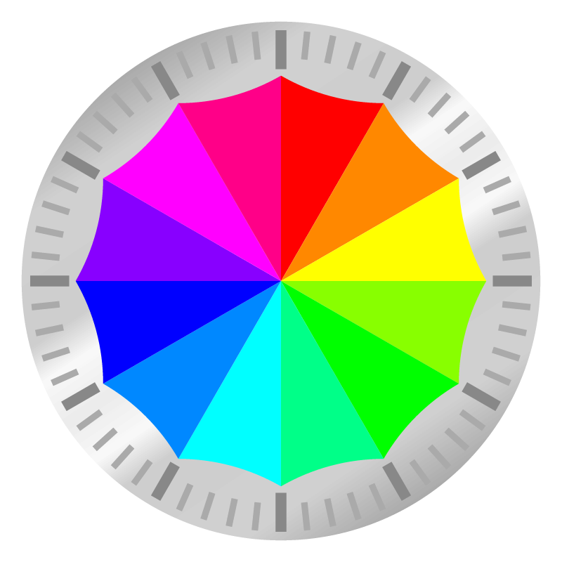 Umbrella Clock Face (All-Color 5-Minute Ticks)
