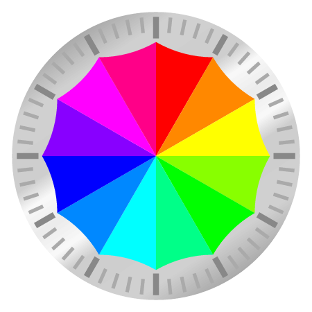 Umbrella Clock Face (All-Color 5-Minute Ticks)