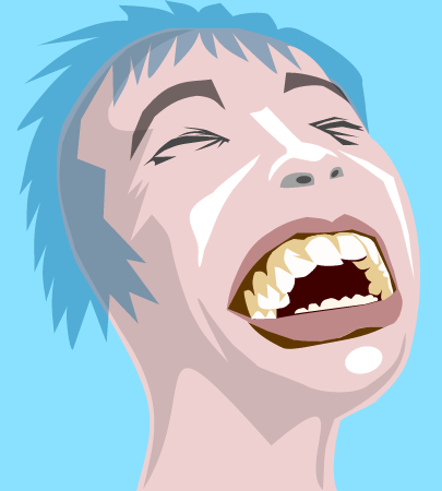 Cartoon Laughing Woman