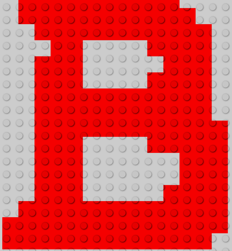 Lego-Like Letter B