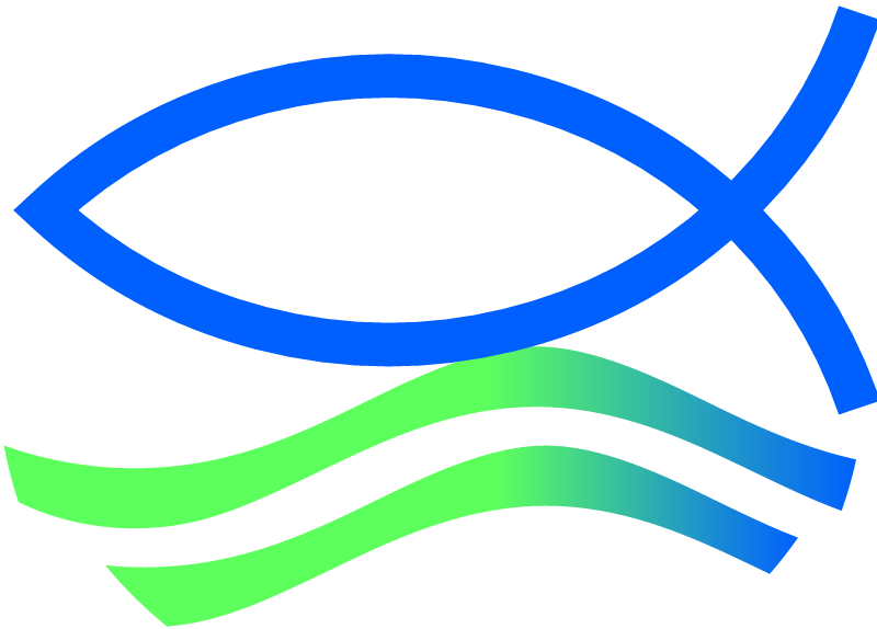 Christian Fish with Waves - Simplified Arcs