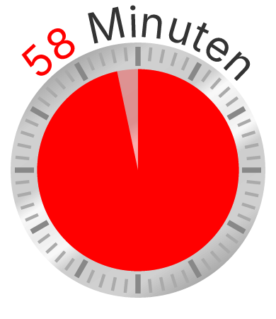 Clock Face - 58 Minutes