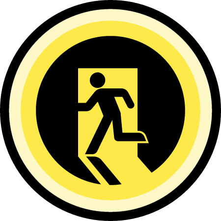 Yellow Exit Button