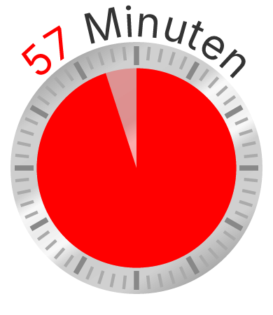 Clock Face - 57 Minutes