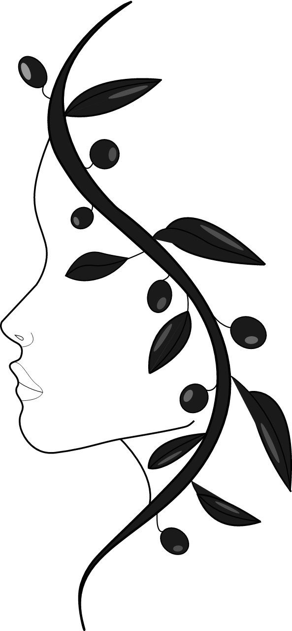 Peace Face with Olive Leaves