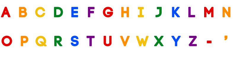 Rainbow Alphabet on Pride Background