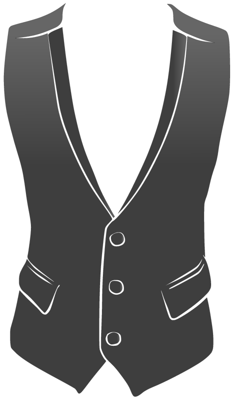 Gray and White Gradient Waistcoat