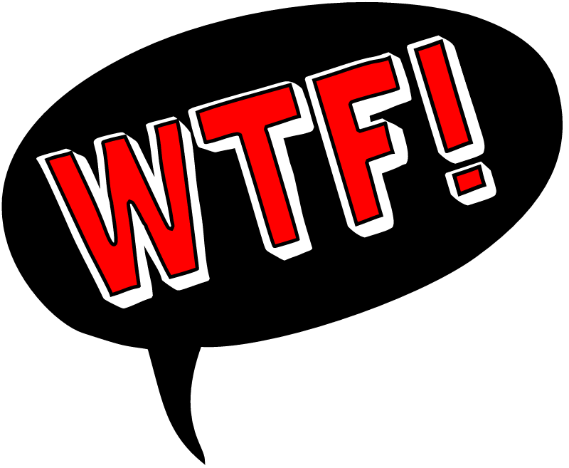 WTF in Black Speech Bubble