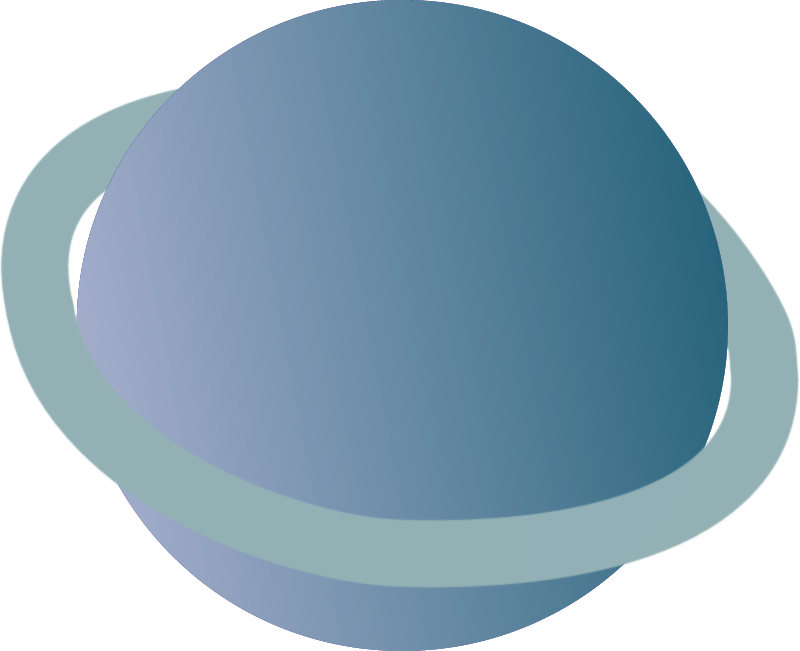 Blue Planet with Ring