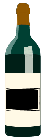 Red Wine Bottle with Label