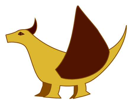 Flat Golden Dragon