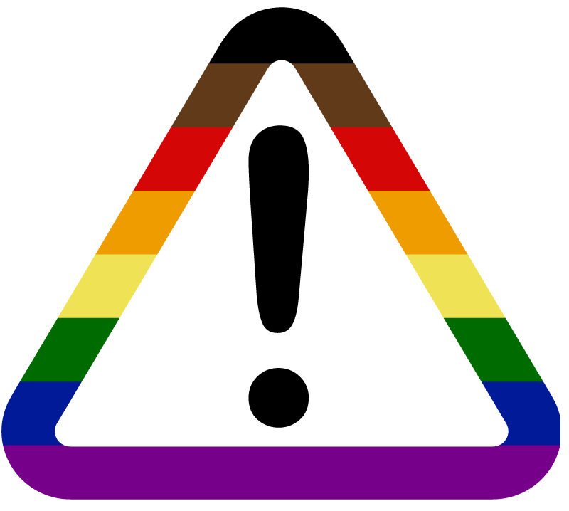 Progress Pride Triangle Sign