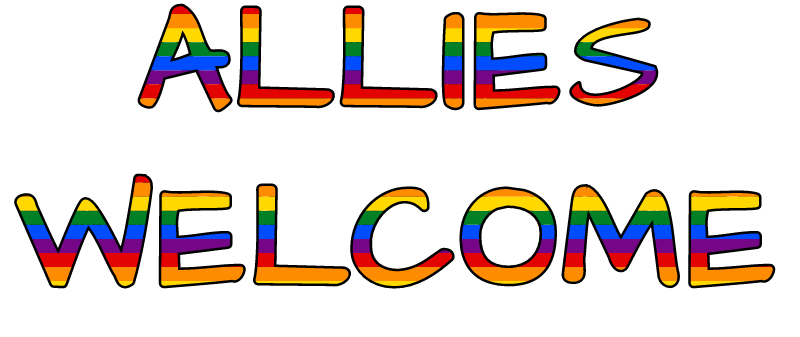 LGBT Pride "Allies Welcome" Banner