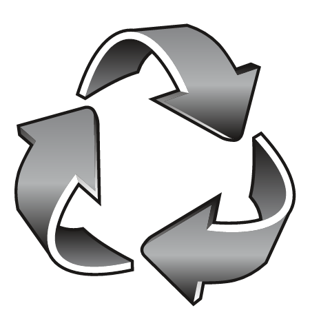 3D Gray Recycling Arrows
