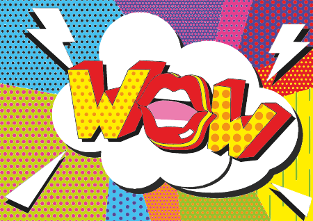 Wow Comic Pop Art Lips
