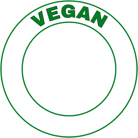 Vegan Text in Green Circle Frame