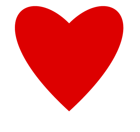 Tall Red Heart (Bezier Curve)