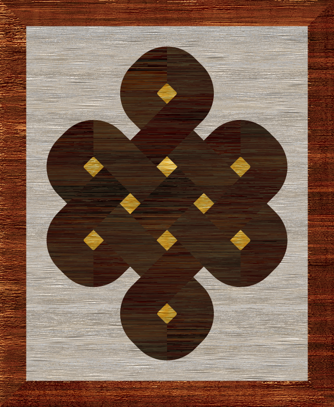 Ming Knot Intarsia Wood Art