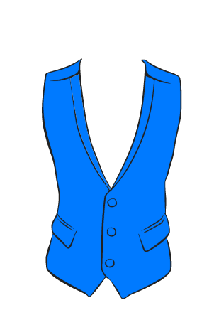 Blue and Black Formal Waistcoat