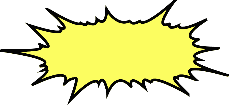 Yellow Comic Burst Speech Bubble