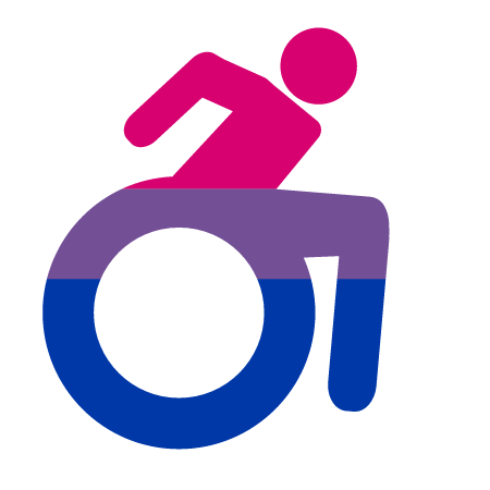 Bisexual Pride Disabled Symbol (Transparent)
