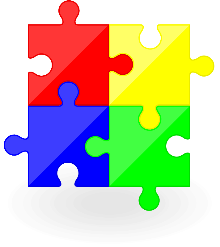 Four Jigsaw Puzzle Pieces