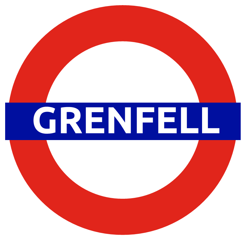 Grenfell Fire Memorial Underground Sign