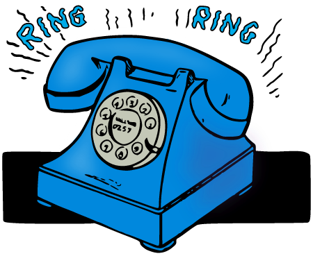 Blue Retro Phone