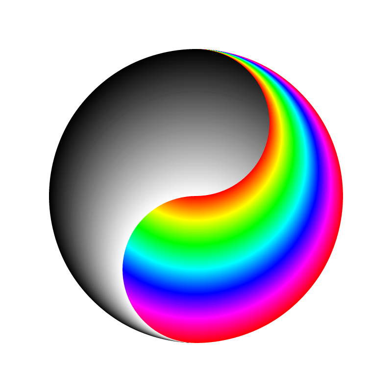 Yin-Yang Radial Gradient