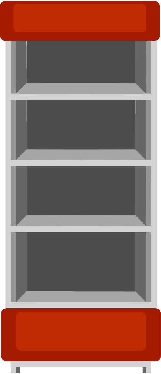 Slim Empty Grocery Shelf