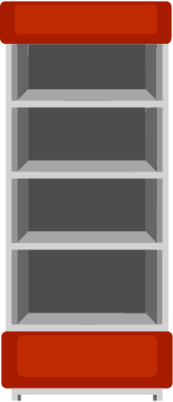 Slim Empty Grocery Shelf