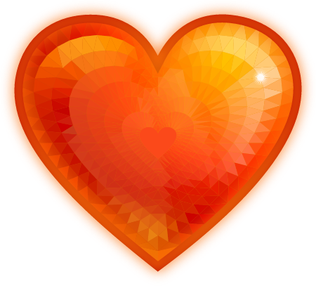 Low Poly Bright Heart