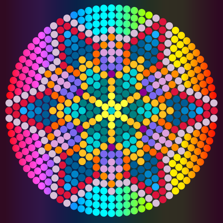Colorful Dot Mandala Flower