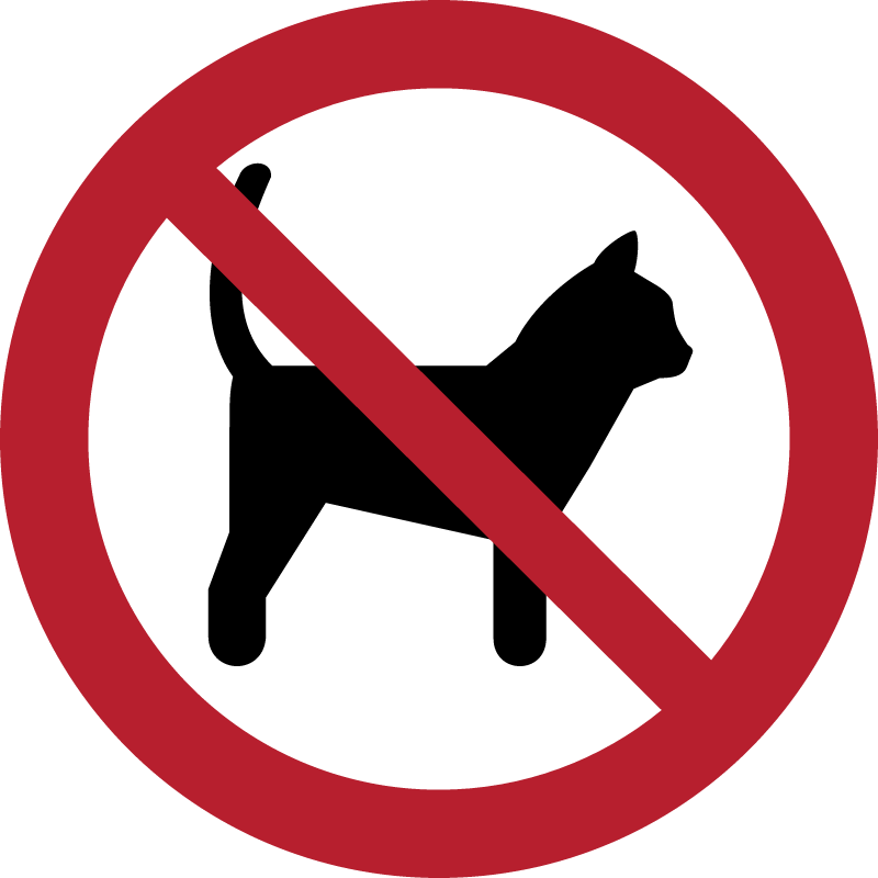 No Cats Sign