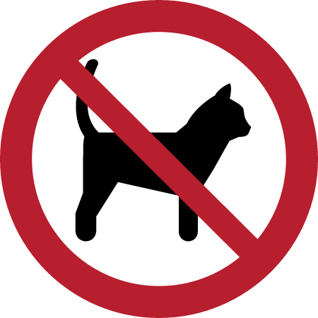 No Cats Sign