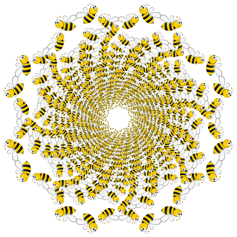 Cartoon Bees Kruhotvar
