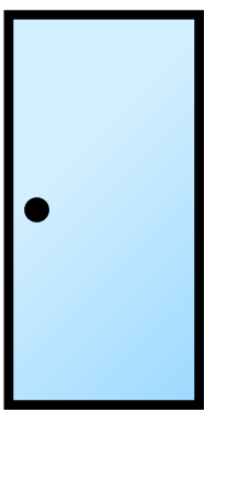 Closed Blue Door Icon